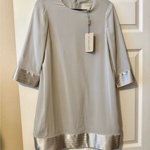 NWT (US-8) Burberry Pale Grey Dress